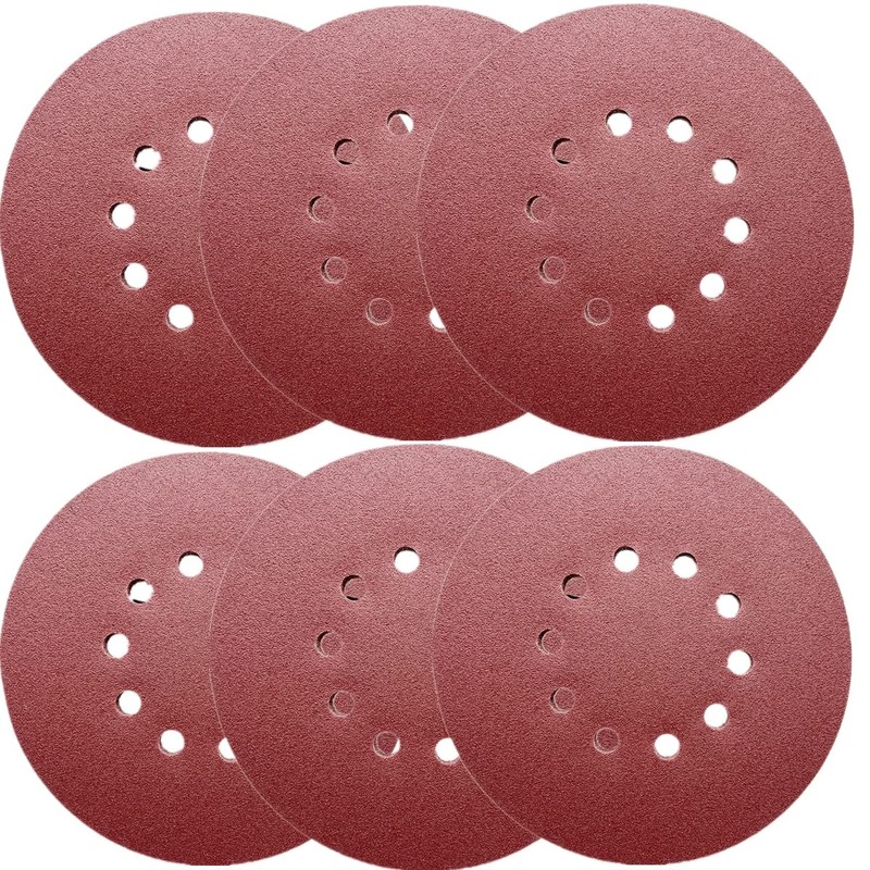 FEIHU 225mm Sanding Disc 120 Grit 10 Holes. Hook and