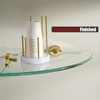 JQK Corner Glass Shelf, Brushed Gold Bathroom 304 Stainless Steel