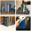 (1.4-1.8kg, Blue) - Decorative Bookends Agate Book Holder for Office