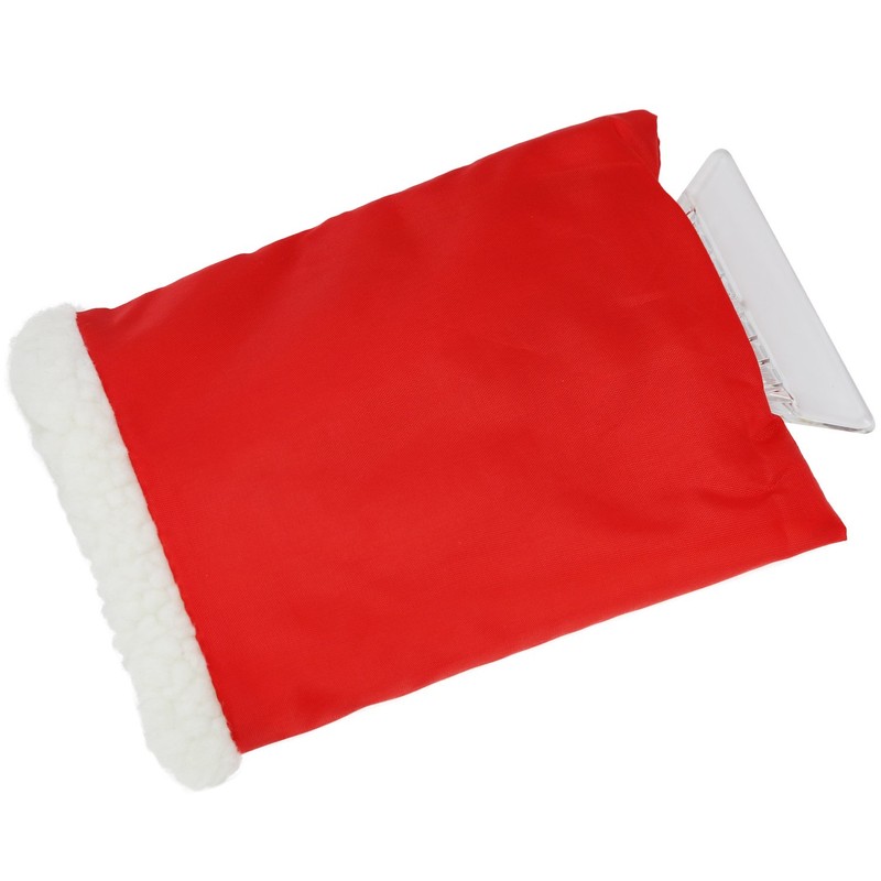 com-four® 2x Plastic ice scraper - Scraper with lined glove