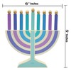 Mini Hanukkah Children Wooden Chanukah Menorah Pastel with Removable Candles