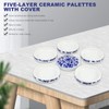 Milisten Stackable Paint Mixing Trays 5 Layer Paint Palette Chinese