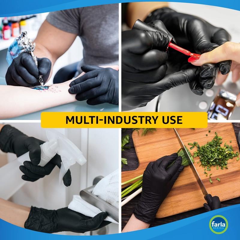Farla Medical MediHands Nitrile Gloves - Disposable - Powder &