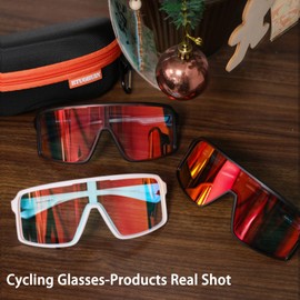 RTUOHUIN Cycling Glasses, Self-tinting for Men and Women, Photochromic Sports Sunglasses, UV400 Protection, Clear Road Bike Glasses, TR90 Frame, Fast Cycling for Cycling, Running, Outdoor Sports