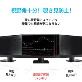 Lifeinnotech IODATA LCD-AH241EDB 23.8 Inch Display Monitor Privacy Filter, Blue Light Protection, Anti-Glare, Double-Sided, Easy to Put on and Take Off, UV Protection, Peeping Prevention, Peeping