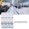 4P Dual Power Manual Transfer Switch DIN Rail Mount Single