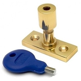 Carlisle Brass Locking Casement Stay Locking Pin with Key (Polished Brass)