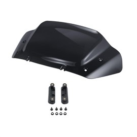 Kiawnia 10" Wave Windshield Windscreen Wind Splitter Compatible for Harley Street Glide FLHX, CVO Street Glide FLHXSE 2023 2024 (Black)
