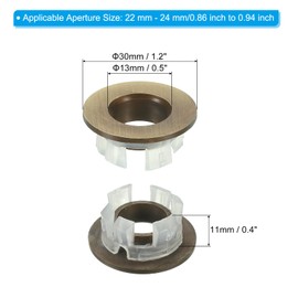 PATIKIL Sink Overflow Ring, Sink Basin Trim Overflow Cover Insert in Hole Round Ring Covers Caps for Kitchen Bathroom, Bronze