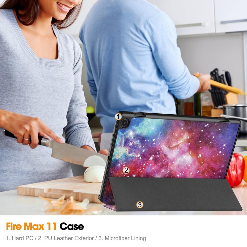 Gylint Case for Fire Max 11 Tablet, Folding Folio Ultra-Thin