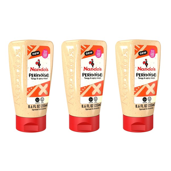 Nando's Original Spicy Mayo PERinaise - Flavored Mayonnaise Spread & Dressing - Gluten Free - 8.6 fl oz (3 Pack)