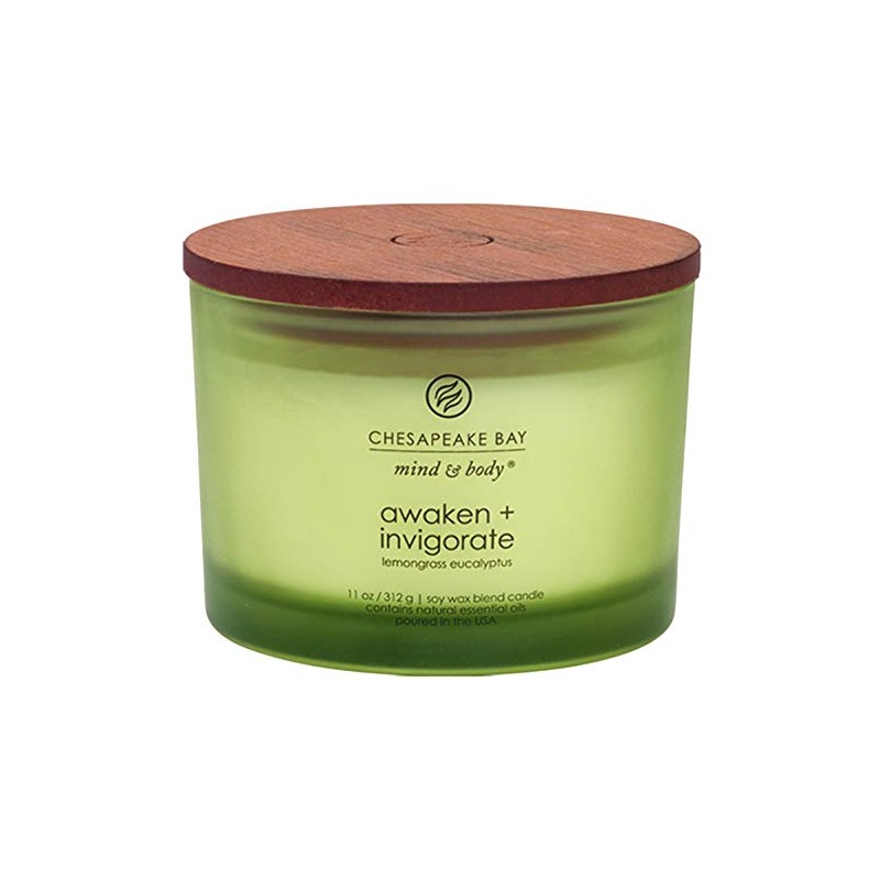 Chesapeake Bay Candle Scented Candle, Awaken + Invigorate (Lemongrass Eucalyptus),