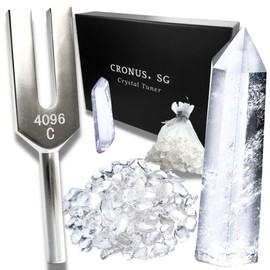 CRON Crystal Tuner, 4096 Hz, Natural Crystal, 6-piece Set, Includes Supervisor's Video Explanation, Oracle Card, Divination Telling, Certified in Japan CT-N