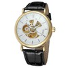 FORSINING Waterproof Hollow Out Automatic Mechanical PU Leather Strap Male