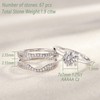 Wuziwen Wedding Rings for Women Solitaire Ring Enhancer for Engagement