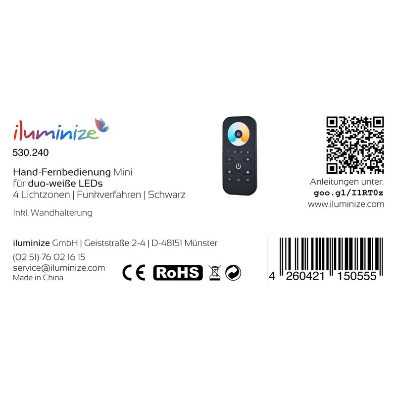 Convenient: Remote Control 3 Light Scenes | Black Mini Duo