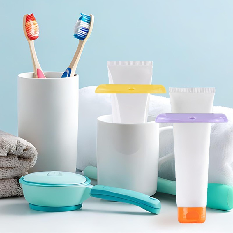 4Pcs Toothpaste Squeezer,Plastic Toothpaste Tube Squeezer Toothpaste Dispenser Hanging Toothpaste