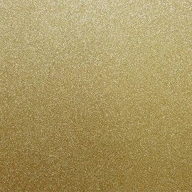 Crafasso 12" x 12" 300gms Heavy & Premium Glitter cardstock, 5 Sheets, Gold
