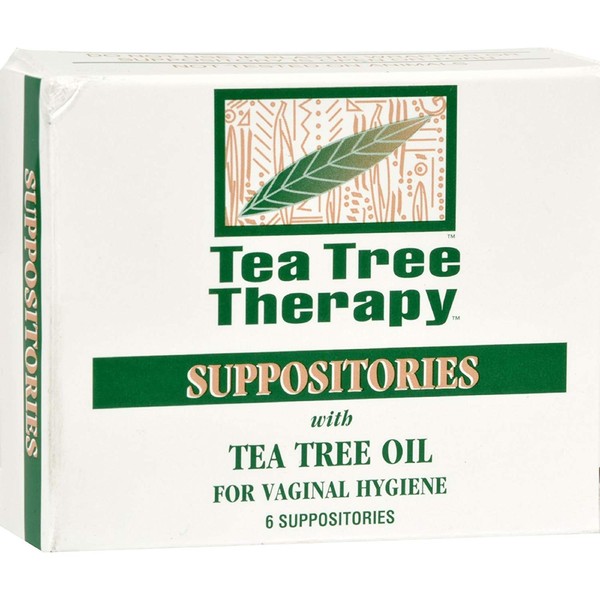 Tea Tree Therapy Vaginal Suppositories with Tea Tree Oil - for Vaginal Hygiene - 6 Suppositories (Pack of 2)