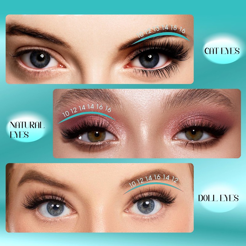Individual Eyelashes, 80D/100D DIY Cluster Eyelashes, 0.07 D Curl, 10-18