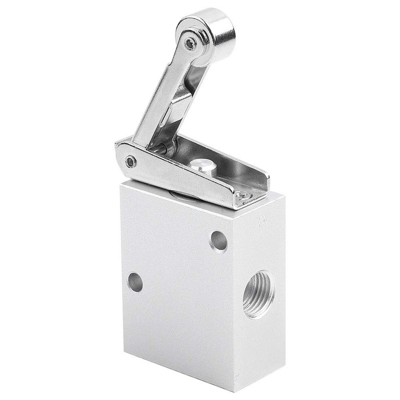 Pneumatic Roller Lever Mechanical Valve 2 Position 3 Way Metal
