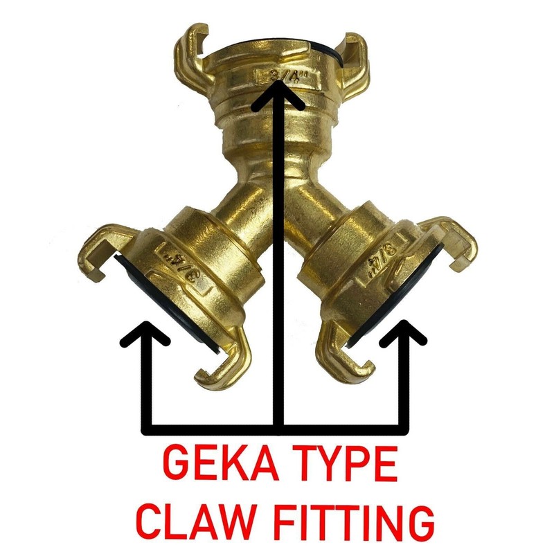Brass GEKA Type Hose Quick Connect Adapter Claw Fitting Pipe