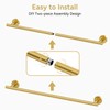 Brushed Gold Towel Bar, 30 Inch Towel Rack for Bathroom