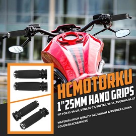 HCmotorku Motorcycle Handlebar Grips for 1" 25mm Hand Grips Fit for Harley Softail Dyna Touring Street Glide Road King Road Glide Electra Glide Sportster XL 883 1200