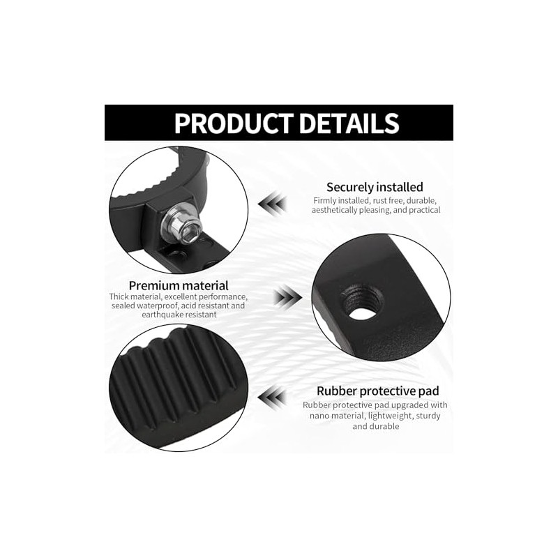 Work Light Bracket Universal 2 Pieces Headlight Mounts Motorcycle 38-60