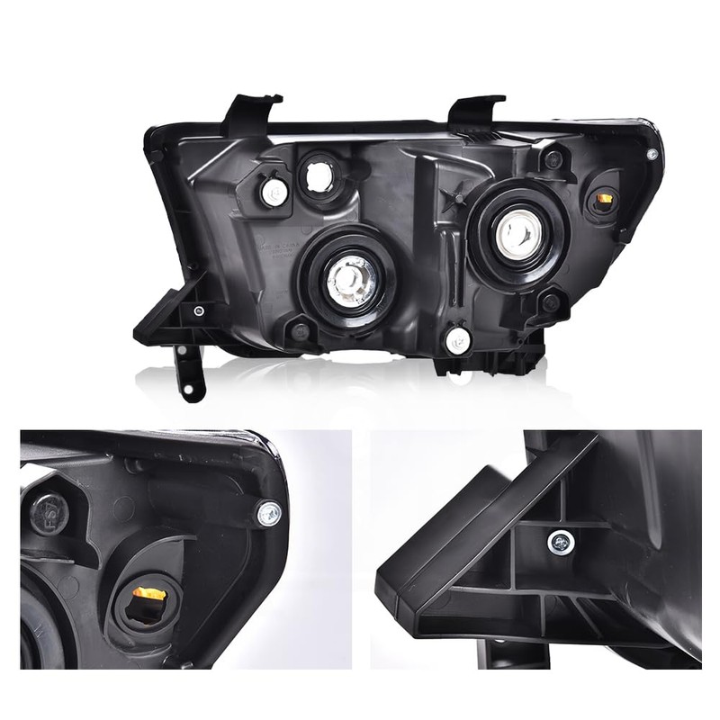 G-PLUS Front Headlights Assembly Pair,Compatible with 2007-2013 Toyota Tundra/Fit 2008-2017