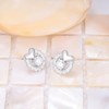 Sterling Sliver Love Heart Stud Earrings for Women Shiny Cubic