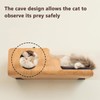LIORCE Cat Wall Shelves, Creative Design Cat Shelf with Peephole,