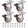 2-Inch Caster Wheels Set of 4 with Brakes & 20