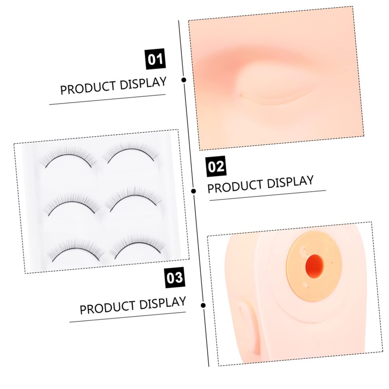 TOVINANNA 1set Practice Kit for Eyelash Extensions Lash Mannequin Head