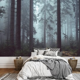 SIGNWIN Wall Mural Landscape of Forest Removable Self-Adhesive Wallpaper Wall Decoration for Bedroom Living Room - 66x96 inches