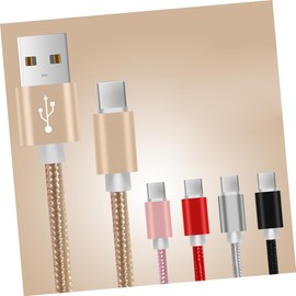 KICHOUSE Type C Cable Nylon Braided Fast Charging Cord Durable Connectors Compatibility for Devices Premium Quality Data Transfer Silver