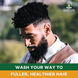 Clubman Champú Country Club – pH equilibrado, enriquecido con pantenol para cabello más grueso, espesante natural para hombres, 16 onzas, paquete de 2