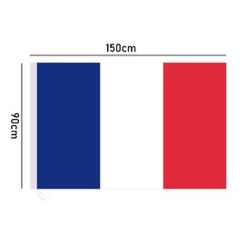 LEIVESTE - French Flag, Weatherproof with Rod Loop for French Flag, 90 x 150 cm