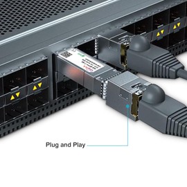 SFP+ to RJ45 10GBase-T Copper Module, 10G SFP to Ethernet Networking Transceiver Mini Gbic for Cisco SFP-10G-T-80, Ubiquiti UniFi, Meraki, Supermicro and More, up to 80m,2pcs