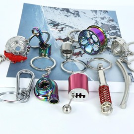 Siouensen 10 Pcs Keychain for Men,Made of metal Materials.Cool Keychain.The First Choice for Car Enthusiast.Gifts for Car Guys. (gradient)