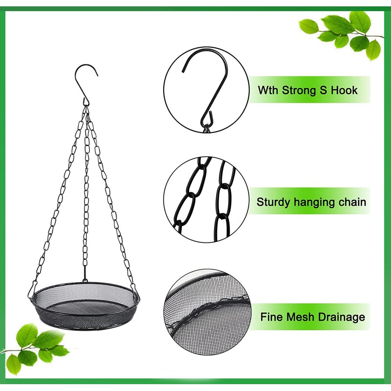 2 Pack Hanging Bird Feeder, Bird Feeder for Garden Yard
