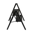 findmall 2 Steps Black Aluminum with Wide Treads Folding Step