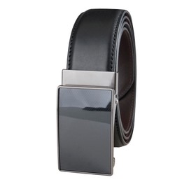 Dockers Men's Custom Fit Belts-with Track Pressure Locking Buckle Technology, Sleek Black, Large (38-40)