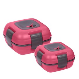 Lunch Box - Pinnacle Inulated Leak Proof Lunch Box for Kids/Adults - Stainless steel Thermal Lunch Box Container for School Set of 2 Sizes (Pink, 16-32 oz)