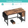 Lufeiya Computer Desk with Fabric Drawers, 47 Inch Desk for
