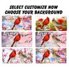 Red Cardinal Front License Plate with Custom Background Options
