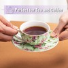 BTaT- Floral Tea Cups and Saucers, 7 oz, Tea Cups