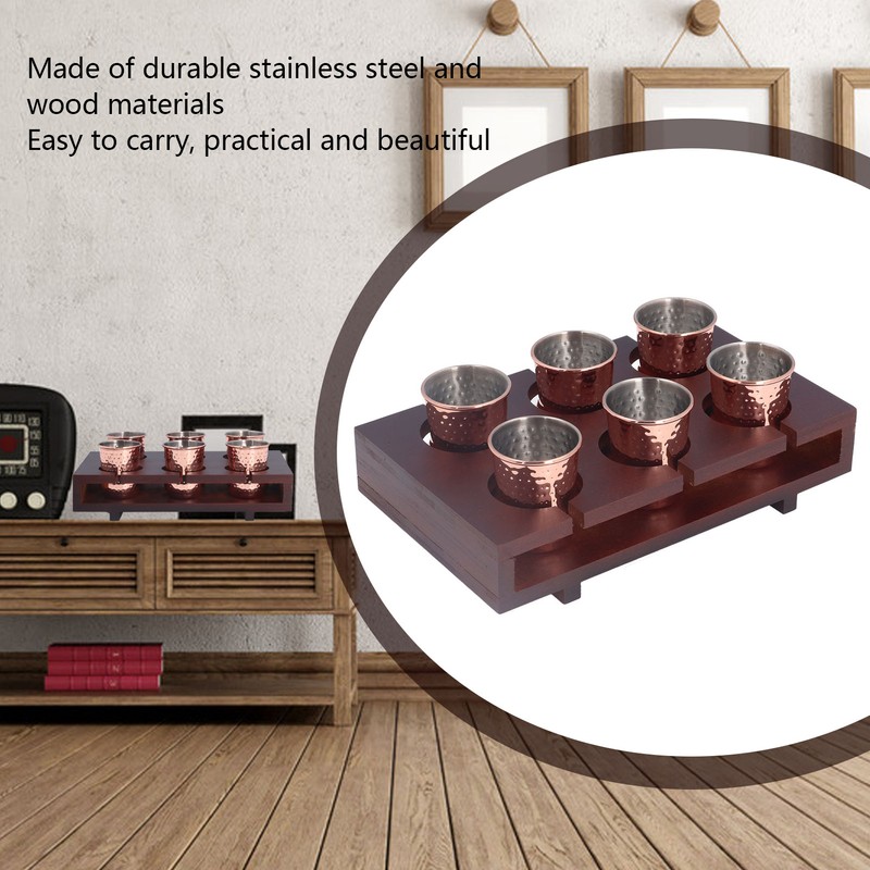 6pcs 100ml Copper Plated Moscow Mule Mug Stainless Steel Cocktail