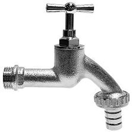 Drain Valve with Handle and Hose Screw Connection 1/2 inch Matt Chrome