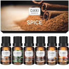 Spice Essential Oils for Diffusers for Home, 6 x10ml, CAKKI Fragrance Oils Set with 6 Scents, for Candles Making, for Soaps Making